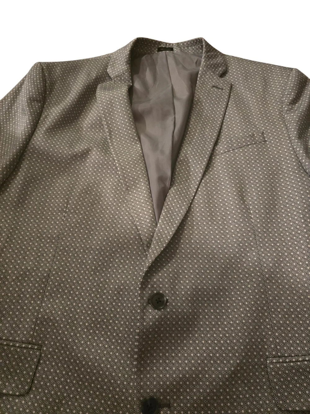 jf j.ferrar Men's Gray Dotted Sport Coat